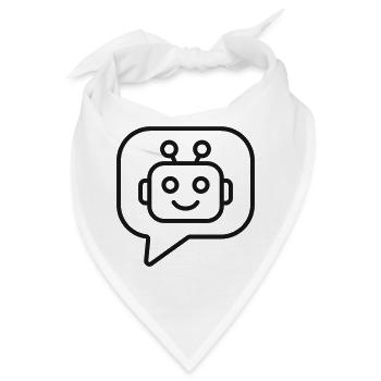 KI-Chatbot-Zeilen-Symbol - Bandana - Weiß - Vorne