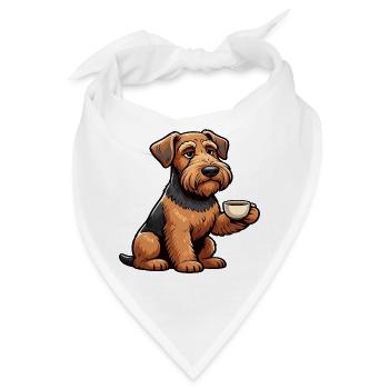 Airedale Terrier Airedales Airedaleliebhaber - Bandana - Weiß - Vorne