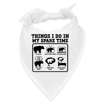 Bären Begeisterung Humor - Bandana - Weiß - Vorne