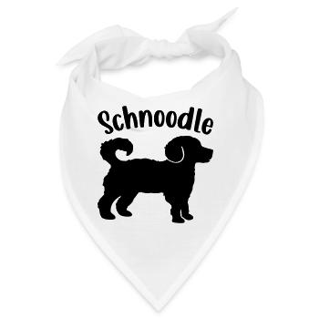 Schnoodle Hunde - Bandana - Weiß - Vorne