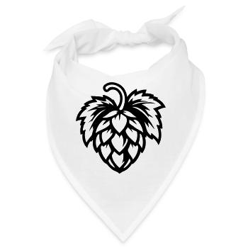 Hopfen Gerste Symbol - Bandana - Weiß - Vorne