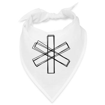 Sternchen handgezeichnet - Bandana - Weiß - Vorne