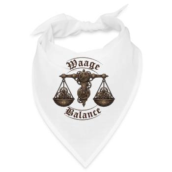 Sternzeichen Waage der Balance - Bandana - Weiß - Vorne