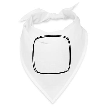 Satzzeichen handgezeichnet - Bandana - Weiß - Vorne