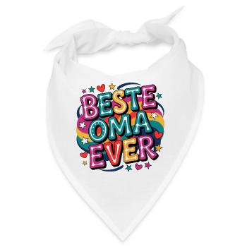 Beste Oma Ever - Bandana - Weiß - Vorne
