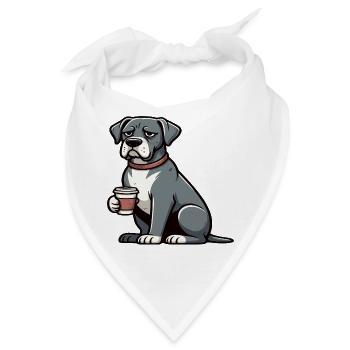 Deutsche Dogge Doggen Doggenbesitzer Doggenfan - Bandana - Weiß - Vorne