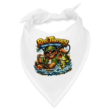 Rollentherapie günstiger als ein Shrink Angler lacht - Bandana - Weiß - Vorne