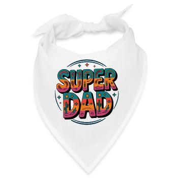 Super Dad - Super Papa - Bandana - Weiß - Vorne