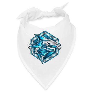 Elektrischer Hai - Bandana - Weiß - Vorne