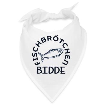 Hamburg Fischbrötchen Bidde - Bandana - Weiß - Vorne
