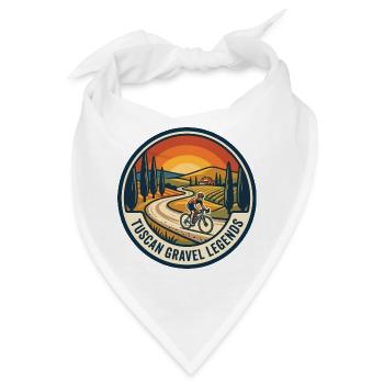 Tuscan Gravel Legends 70er Outdoor-Abzeichen - Bandana - Weiß - Vorne