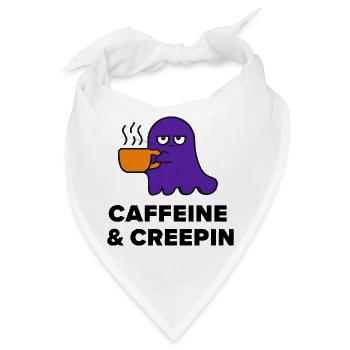 Kaffeegeist: Caffein & Creepin - Bandana - Weiß - Vorne