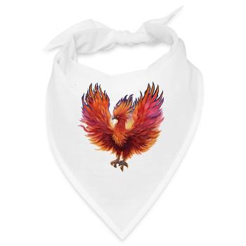 Vibrierender Feuer-Phönix - Bandana - Weiß - Vorne