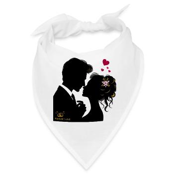 Hochzeit Brautpaar - Bandana - Weiß - Vorne