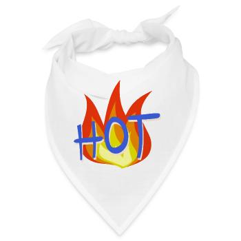 Flammen Hashtag Motiv - Bandana - Weiß - Vorne