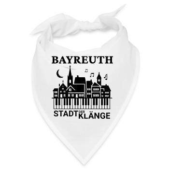 Bayreuth - Stadt der Klänge - Opern Festspiele - Bandana - Weiß - Vorne