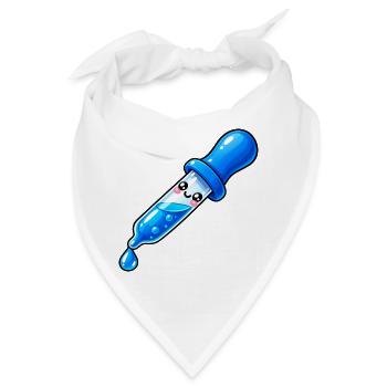 Kawaii Blauer Tropfendropper - Bandana - Weiß - Vorne