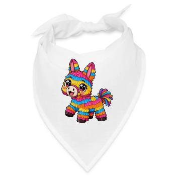Piñata Kawaii Style – Süßes Party Motiv - Bandana - Weiß - Vorne