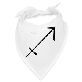 Sternzeichen Schütze handgezeichnet - Bandana - Weiß - Vorne