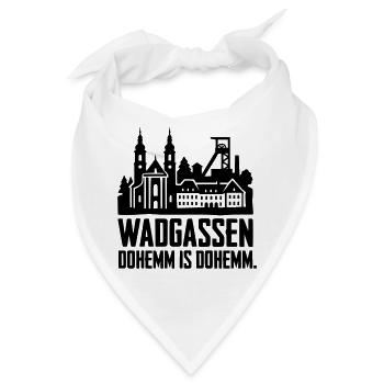 Wadgassen dohemm is dohemm spruch silhouette - Bandana - Weiß - Vorne