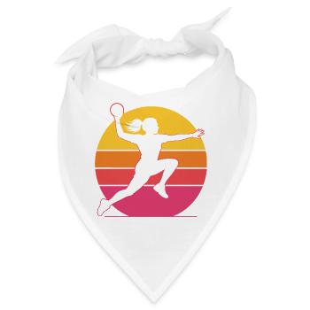 Retro Handballerin – Vintage Sonnenuntergang - Bandana - Weiß - Vorne