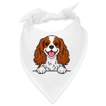 King Cavalier Spaniel - Bandana - Weiß - Vorne