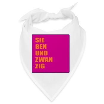 Jahr 2027 Siebenundzwanzig - Bandana - Weiß - Vorne