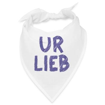 UR LIEB – Süßer Spruch mit österreichischem Charme - Bandana - Weiß - Vorne