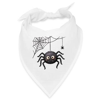 Spinne im Netz Halloween-Anhänger - Bandana - Weiß - Vorne