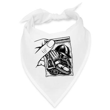 Pferdesucht – Reitbeutel-Steigbügelbombe - Bandana - Weiß - Vorne