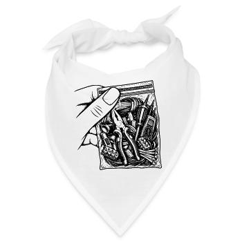 Suchtelektriker – Beutelzangenmultimeter - Bandana - Weiß - Vorne