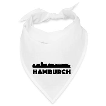 Hamburch auf Einheimisch - Bandana - Weiß - Vorne