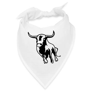 Stier,Torero,Bulle,Matador, - Bandana - Weiß - Vorne