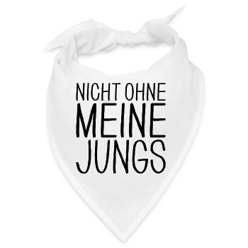 Nicht ohne meine Jungs - Bandana - Weiß - Vorne