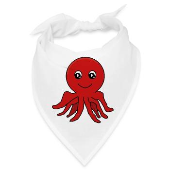 tintenfisch giant octopus krake kalmar sepien fish - Bandana - Weiß - Vorne