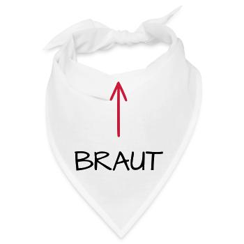 Braut Junggesellenabschied Junggesellin Pfeil - Bandana - Weiß - Vorne