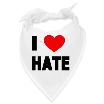 I Love Hate - Bandana - Weiß - Vorne