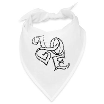 love - Bandana - Weiß - Vorne