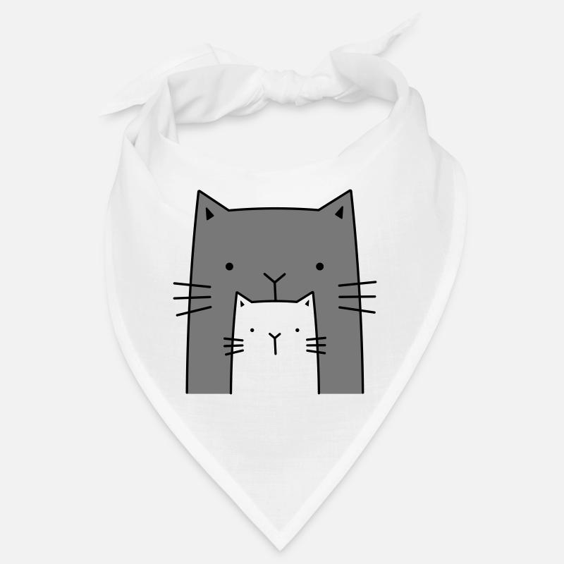 deux chats - grand et petit chat Bandana