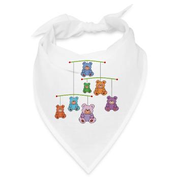 Mobilé mit Teddybären - Bandana - Weiß - Vorne