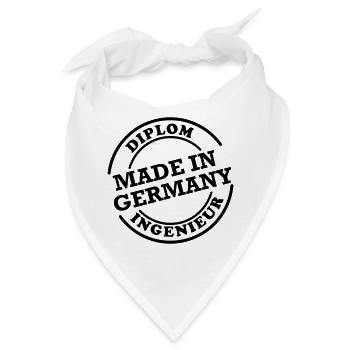 Dipl-Ing - Made in Germany - Bandana - Weiß - Vorne
