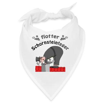 Schornsteinfeger Glücksbringer - Bandana - Weiß - Vorne