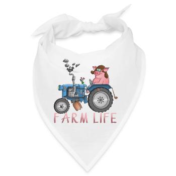 Lustiger Bauernhof - farm life - Bandana - Weiß - Vorne