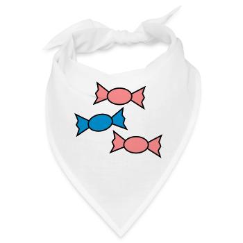 Bonbons - Bandana - Weiß - Vorne