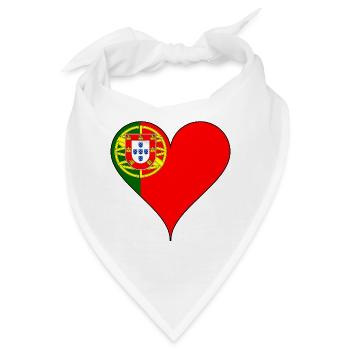 Portugiesisches Herz - Bandana - Weiß - Vorne