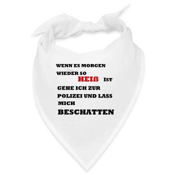Sommer Hitze - Bandana - Weiß - Vorne