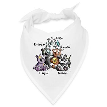 Bären Pyramide - Bandana - Weiß - Vorne