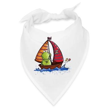 Frosch auf See - Bandana - Weiß - Vorne