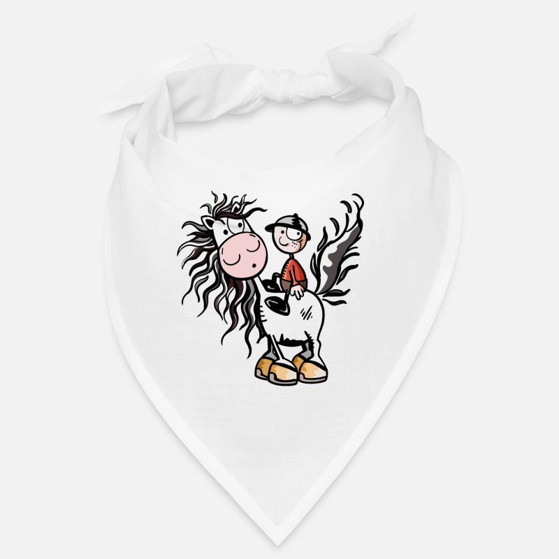 Junge aufm Pferdchen - Bandana - Weiß