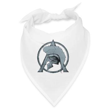 Leonidas Helm und Sparta Lambda Symbol - Bandana - Weiß - Vorne